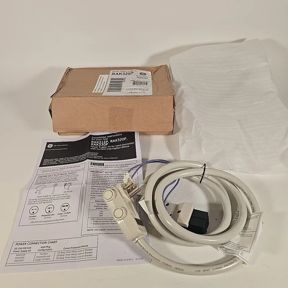 GE Appliance Power Supply Kit 230/208V RAK320P New